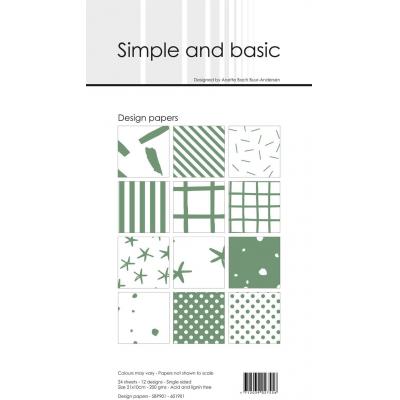 Simple and Basic Paper Pad Designpapier - Basic Eucalyptus